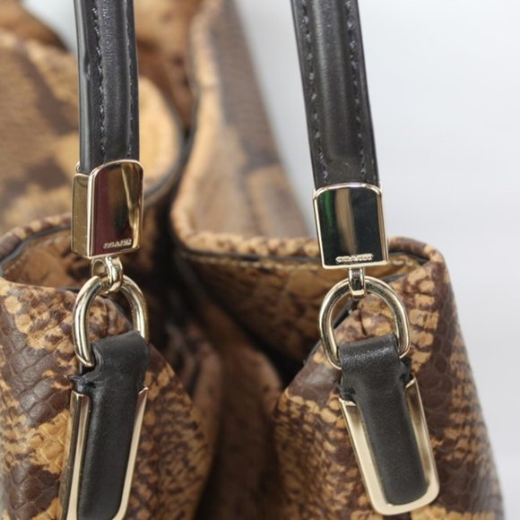 COACH Phoebe Python Snakeskin Embossed Leather Limited Edition Shoulder Bag - Picture 7 of 15